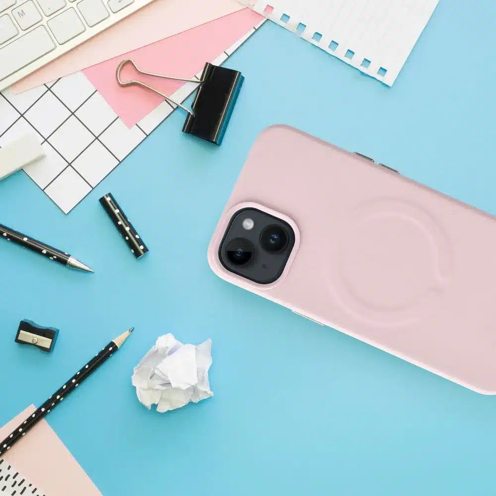 Roar kožna Mag Case maska kompatibilna s MagSafeom – za iPhone 12 Pro pink