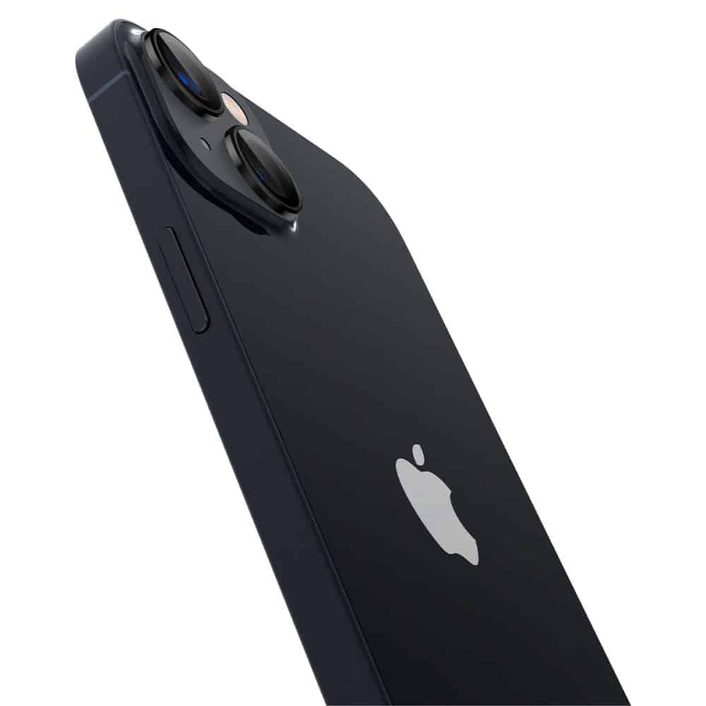 SPIGEN OPTIK.TR EZ FIT ZAŠTITNO KALJENO STAKLO ZA KAMERU 2-KOM ZA IPHONE 14 / 14 PLUS/ 15 / 15 PLUS CRNO