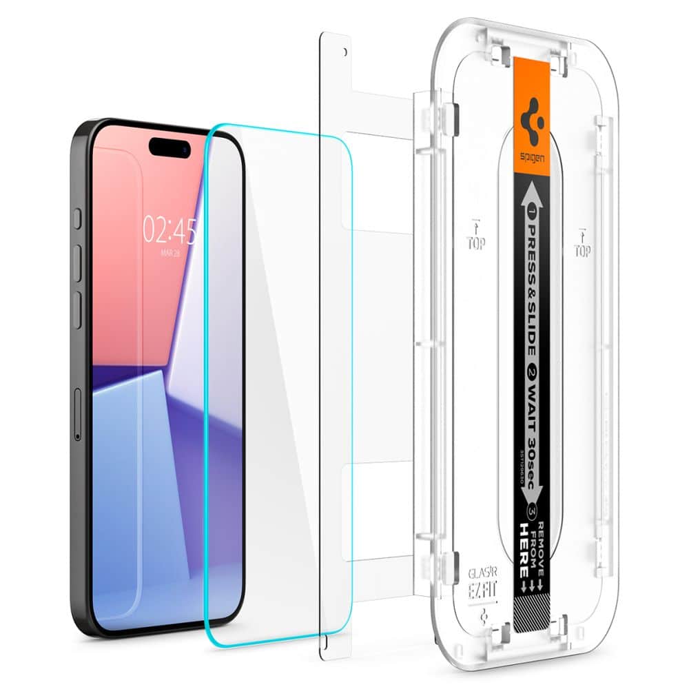 SPIGEN GLAS.TR EZ FIT Kaljeno staklo za iPhone 15 Pro Max prozirno