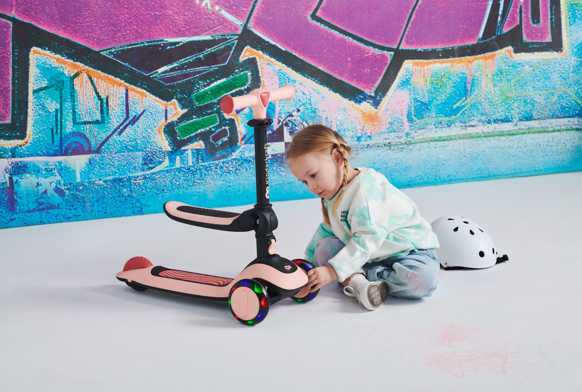 Kinderkraft romobil HALLEY STONE, stone white