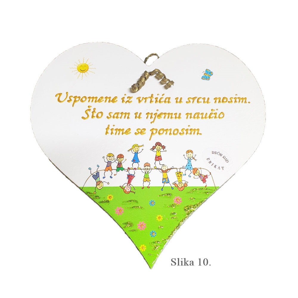 Unikatno drveno srce – Poseban poklon za učiteljice i tete u vrtiću - 10. - 17885