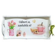 Poslužavnik Odmori se, zaslužila si!    Š16123