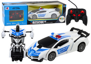 Auto robot na daljinsko upravljanje Police 2u1 - bijeli