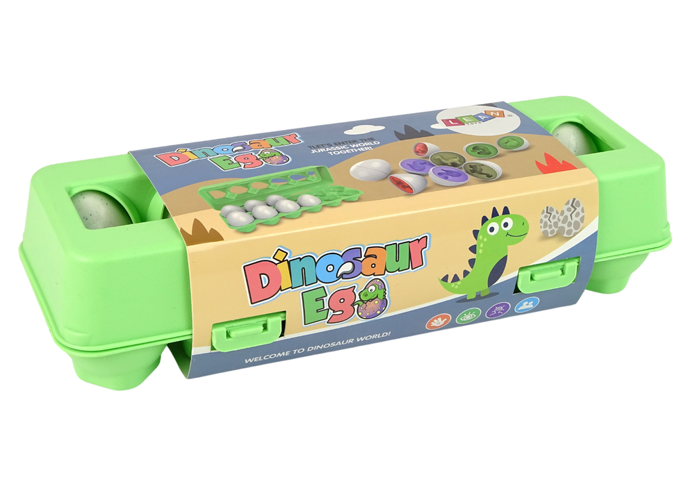Obrazovni set za razvrstavanje jaja Dinosauri - Puzzle od 12 dijelova