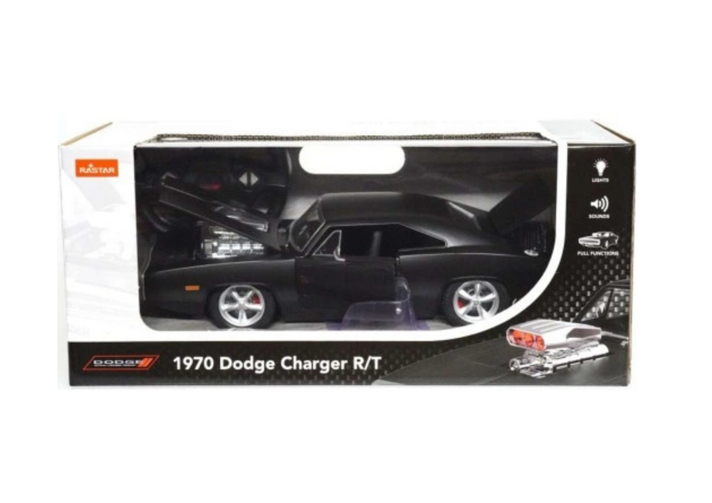 Licencirani auto na daljinsko upravljanje Dodge Charger R/T - crni
