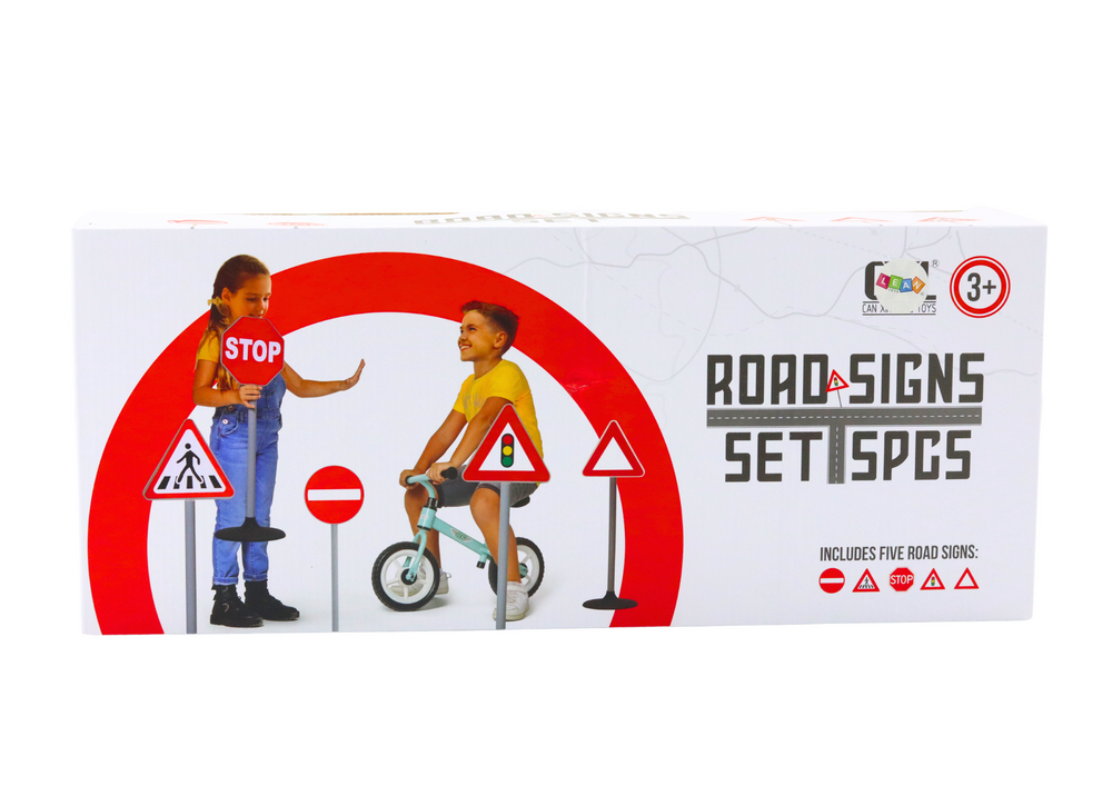 Set edukativnih prometnih znakova upozorenja, 5 komada, 70 cm