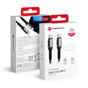 USB C na USB C kabel Forcell F-Energy QC4.0 PD 5A 100W Cafule 0,5 m C260 crni