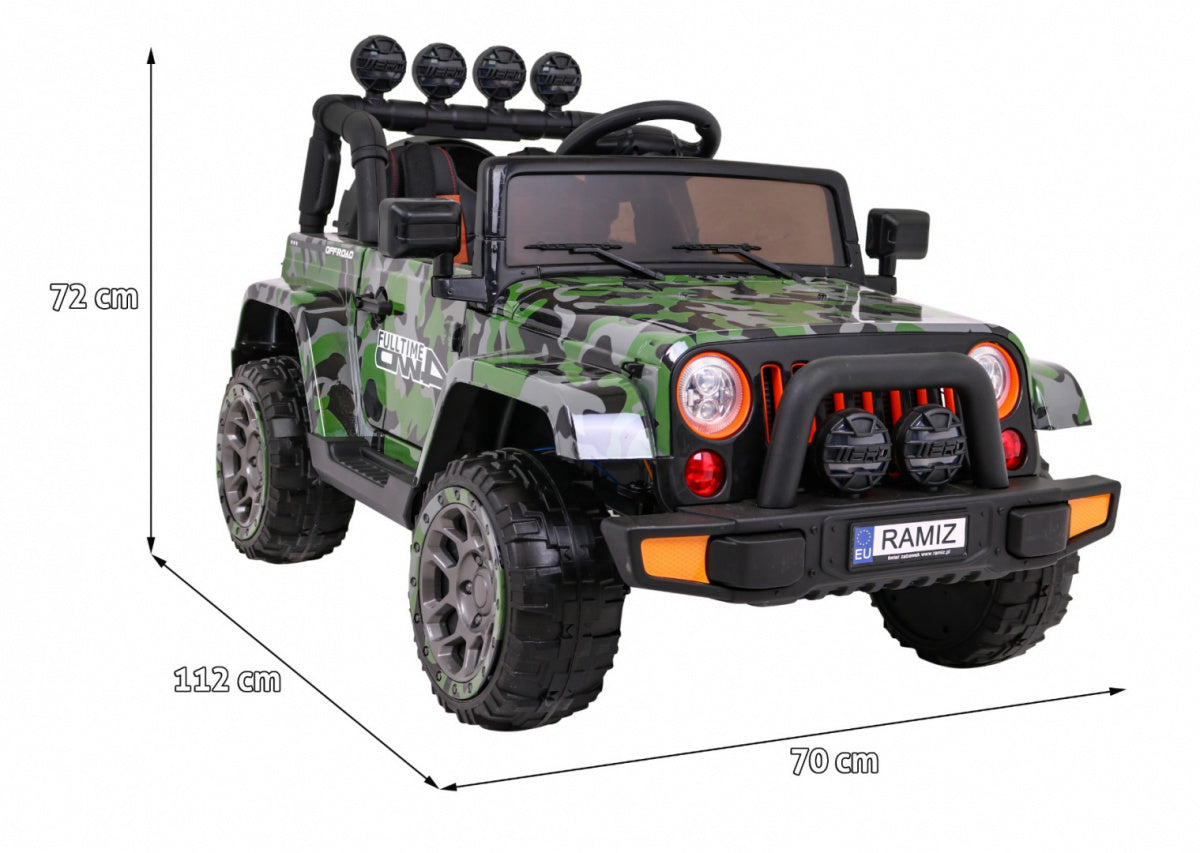 Auto na akumulator Full Time 4WD 4x4 - army