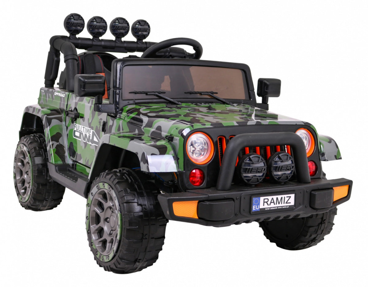 Auto na akumulator Full Time 4WD 4x4 - army