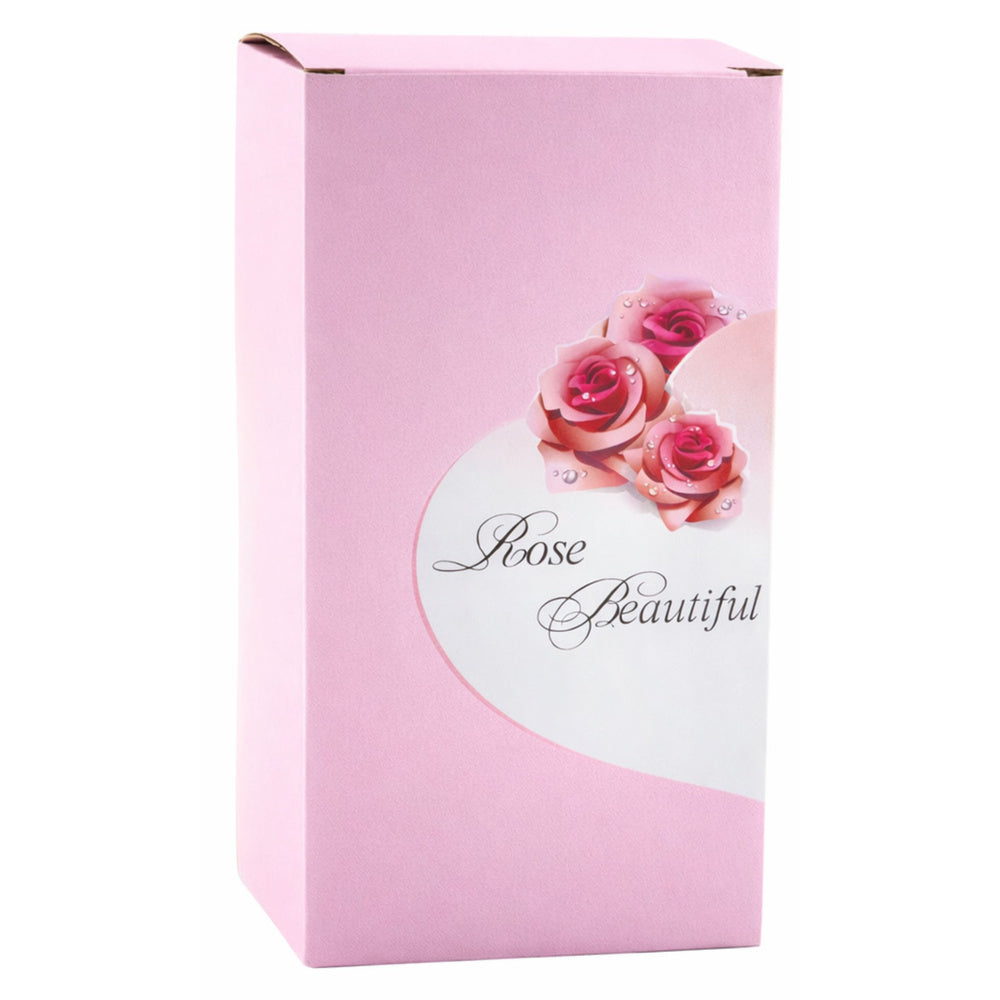 Eternal Roses in Dome with LED Lighting and Rose Petals Pink 21x11cm