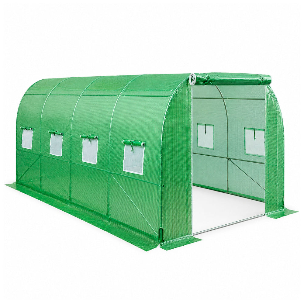 Vrtni staklenik – tunel od folije 4,5x2x2m 10m² UV-4 Premium - zeleni