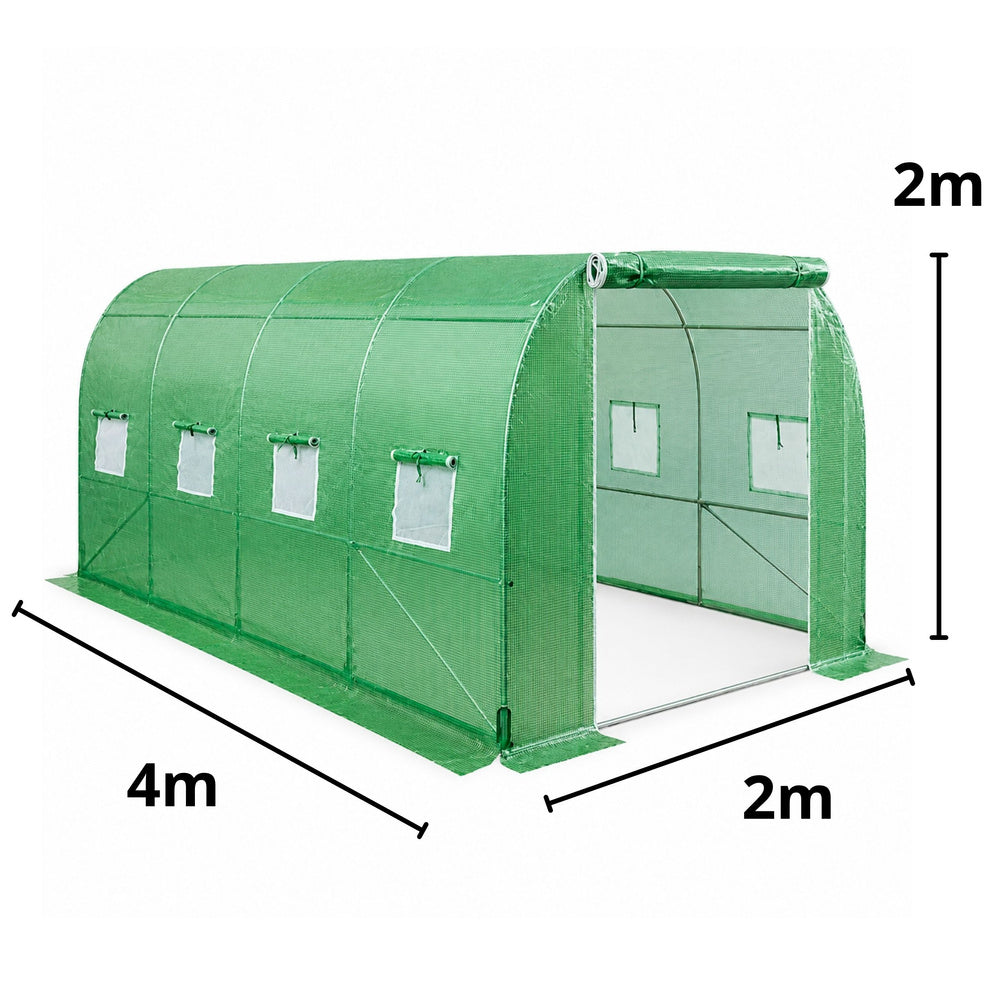 Vrtni staklenik – tunel od folije 4,5x2x2m 10m² UV-4 Premium - zeleni