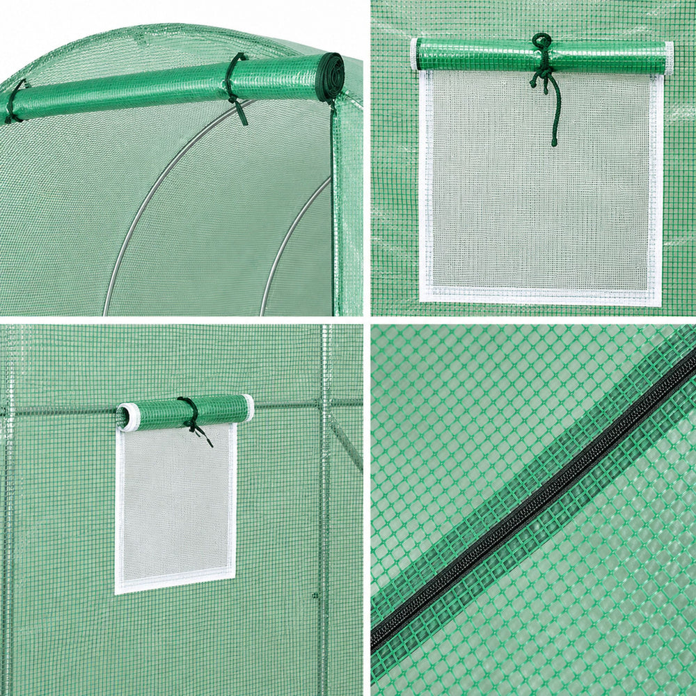 Vrtni staklenik – tunel od folije 4,5x2x2m 10m² UV-4 Premium - zeleni
