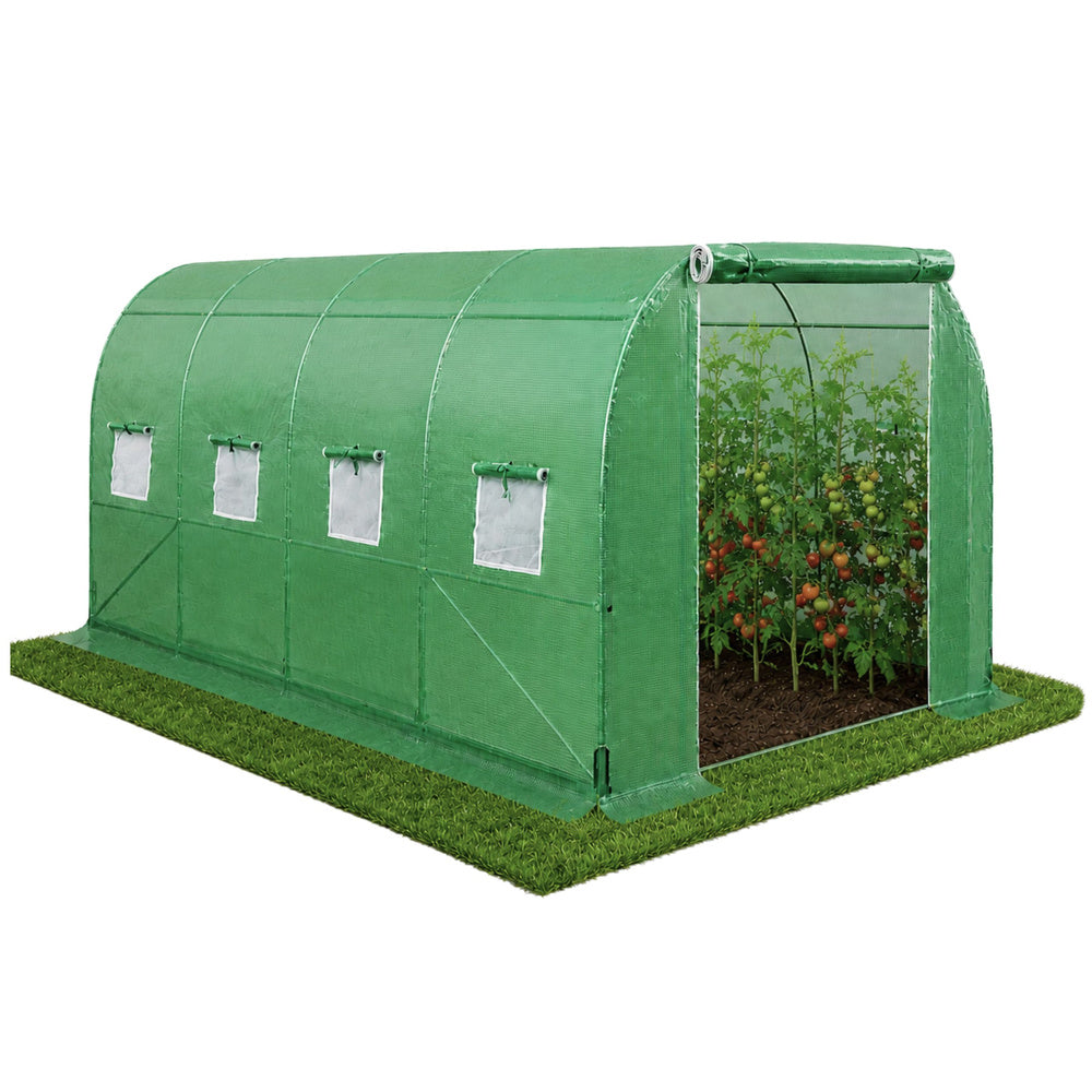 Vrtni staklenik – tunel od folije 4x2.5x2m 10m² UV-4 Premium - zeleni
