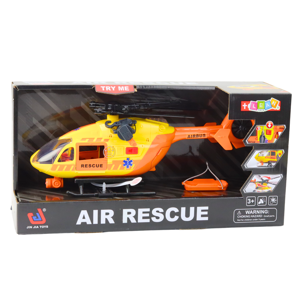 Spasilački helikopter za igru sa zvučnim efektima 1:12 - narančasti