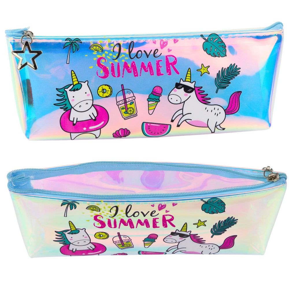 Školska pernica Summer Unicorns  20x8cm - plava