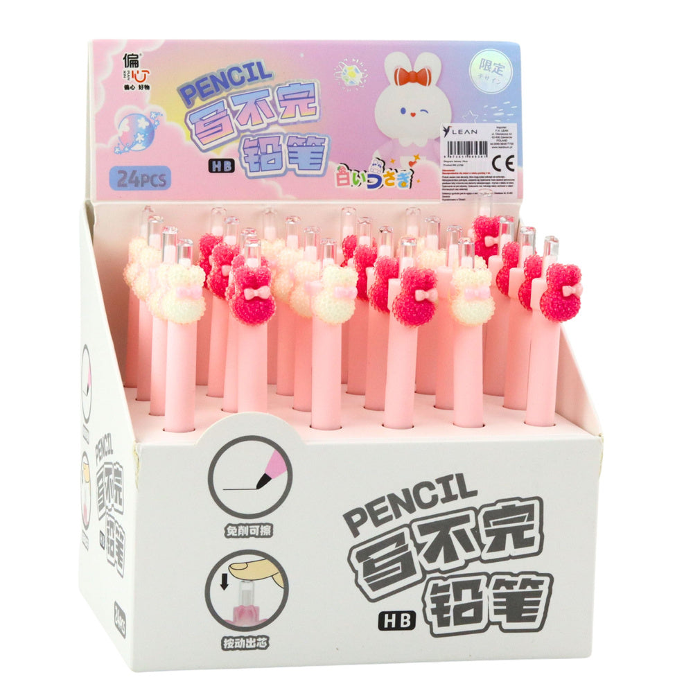 Pink 15cm Decorative Bunny Mechanical Pencil