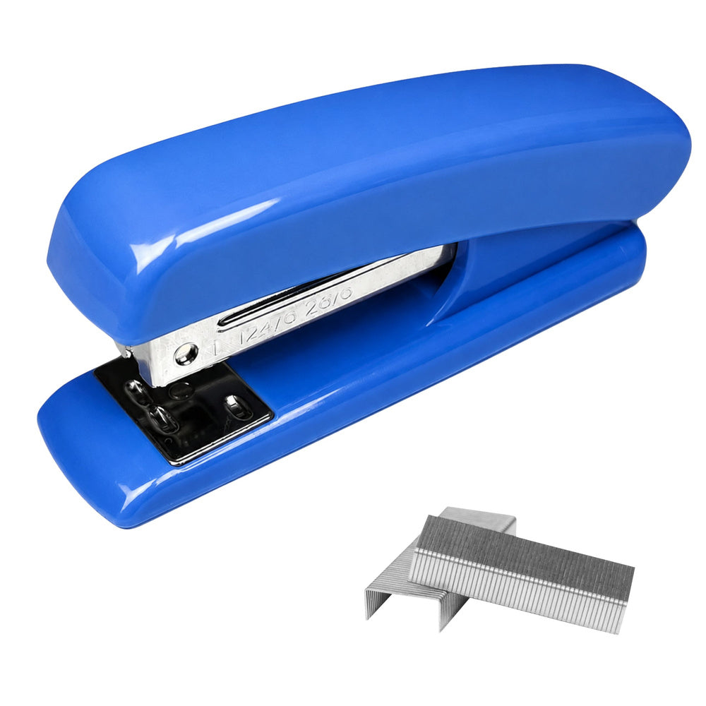 Metal Office Stapler Up to 25 Sheets 24/6 26/6 Staples Blue