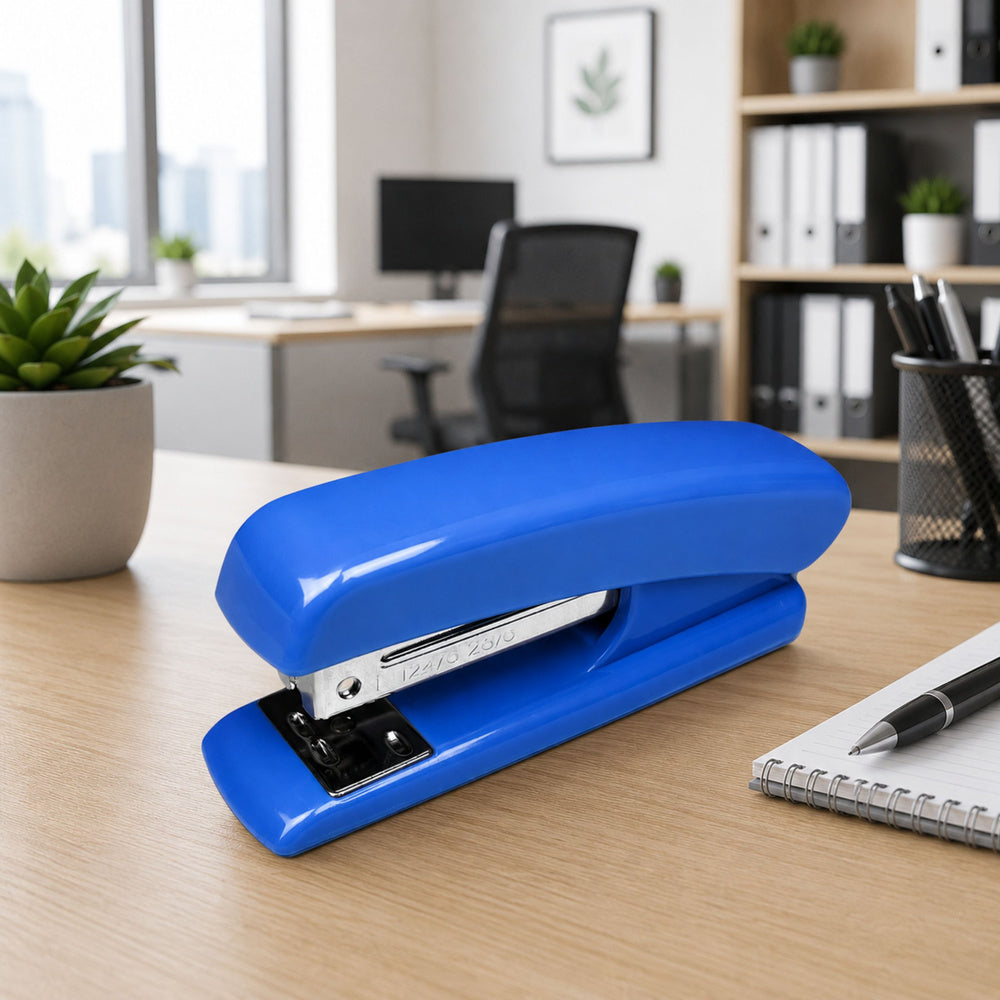 Metal Office Stapler Up to 25 Sheets 24/6 26/6 Staples Blue