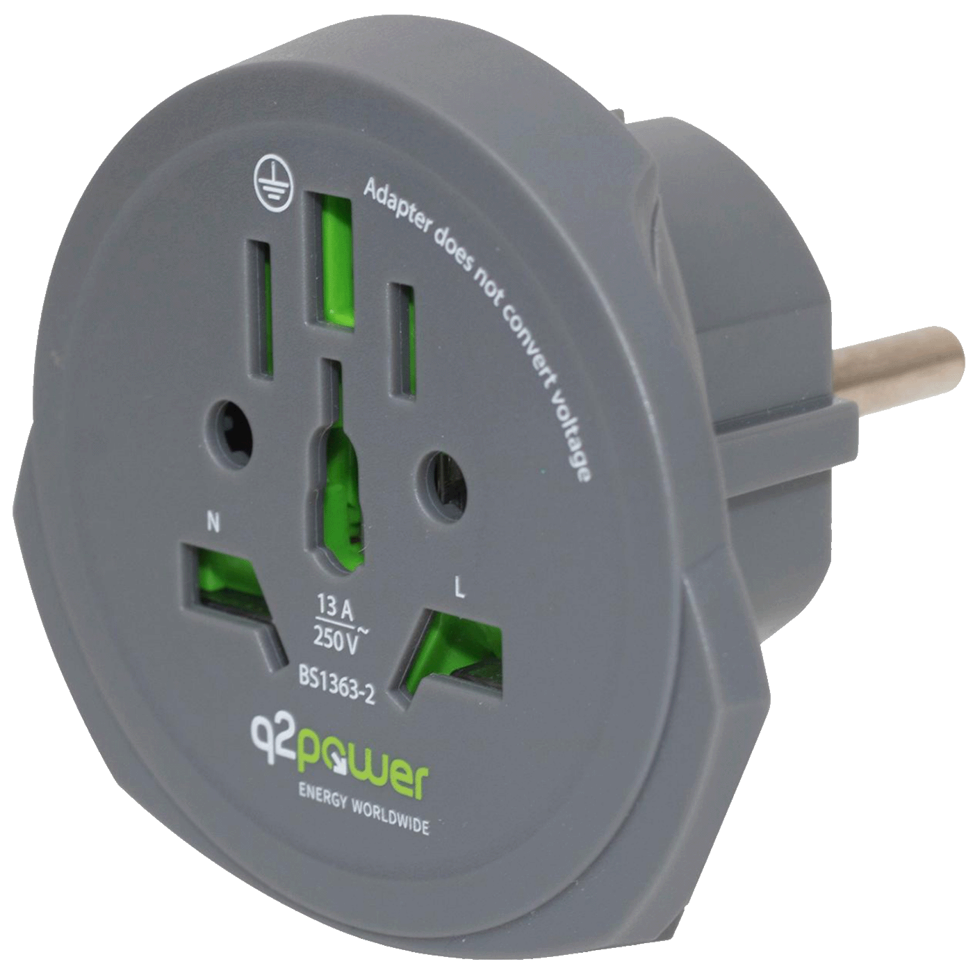 q2power Adapter, putni, univerzalni - World to Europe