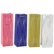 Bottle Gift Bag Shimmering Waves 35 x 12 x 9 cm