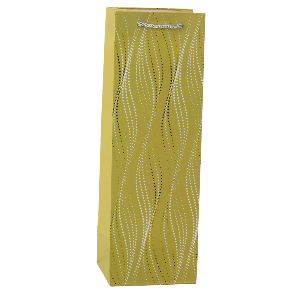 Bottle Gift Bag Shimmering Waves 35 x 12 x 9 cm