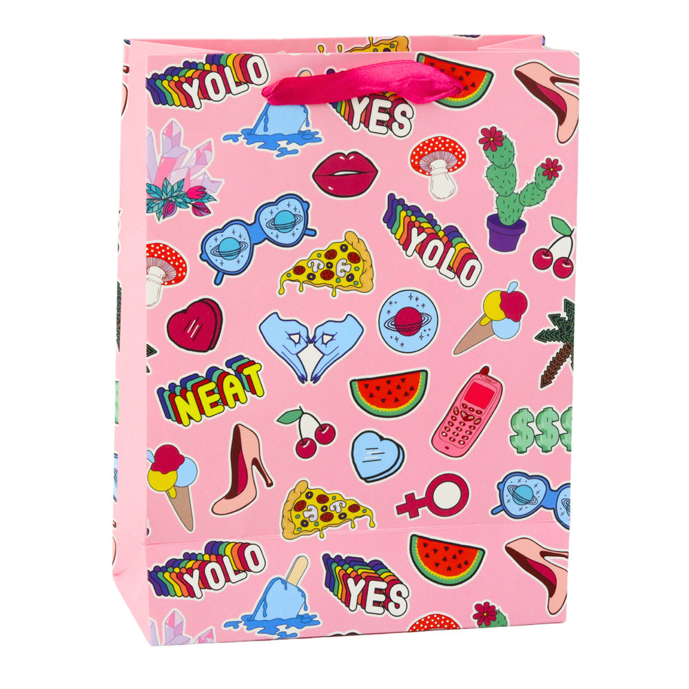 Gift Bag Stickers Colored Stamps 23 x 18 x 10.5 cm