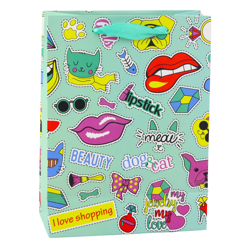 Gift Bag Stickers Colored Stamps 23 x 18 x 10.5 cm