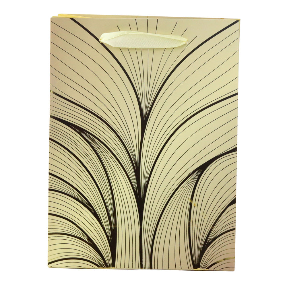Gift Bag Wavy Gold Pattern Mix Color 23 x 18 x 10 cm