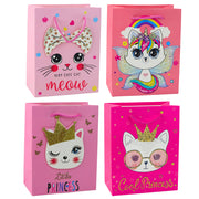 Paper Gift Bag Kittens Glitter Pink 23 x 18 x 10.5 cm