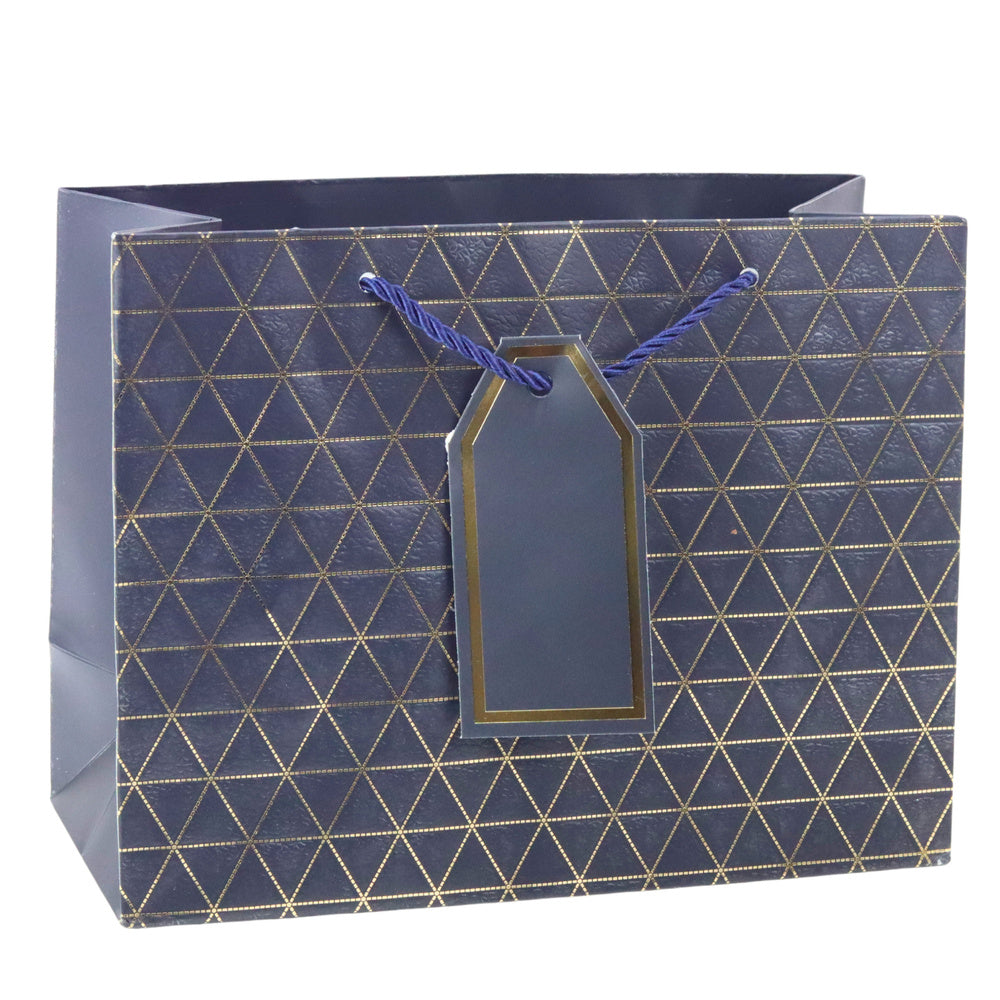 Geometric Gift Bag Gold Lines 23 x 18 x 10cm