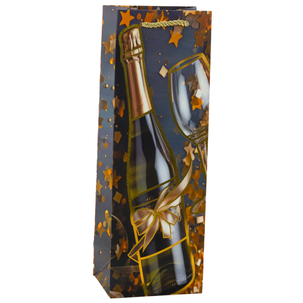 Wine Gift Bag Paper Bottle Champagne 35 x 12 x 9 cm