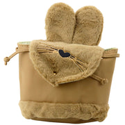 Children's Backpack Plush Ears Adjustable Strap Beige 22cm 4L