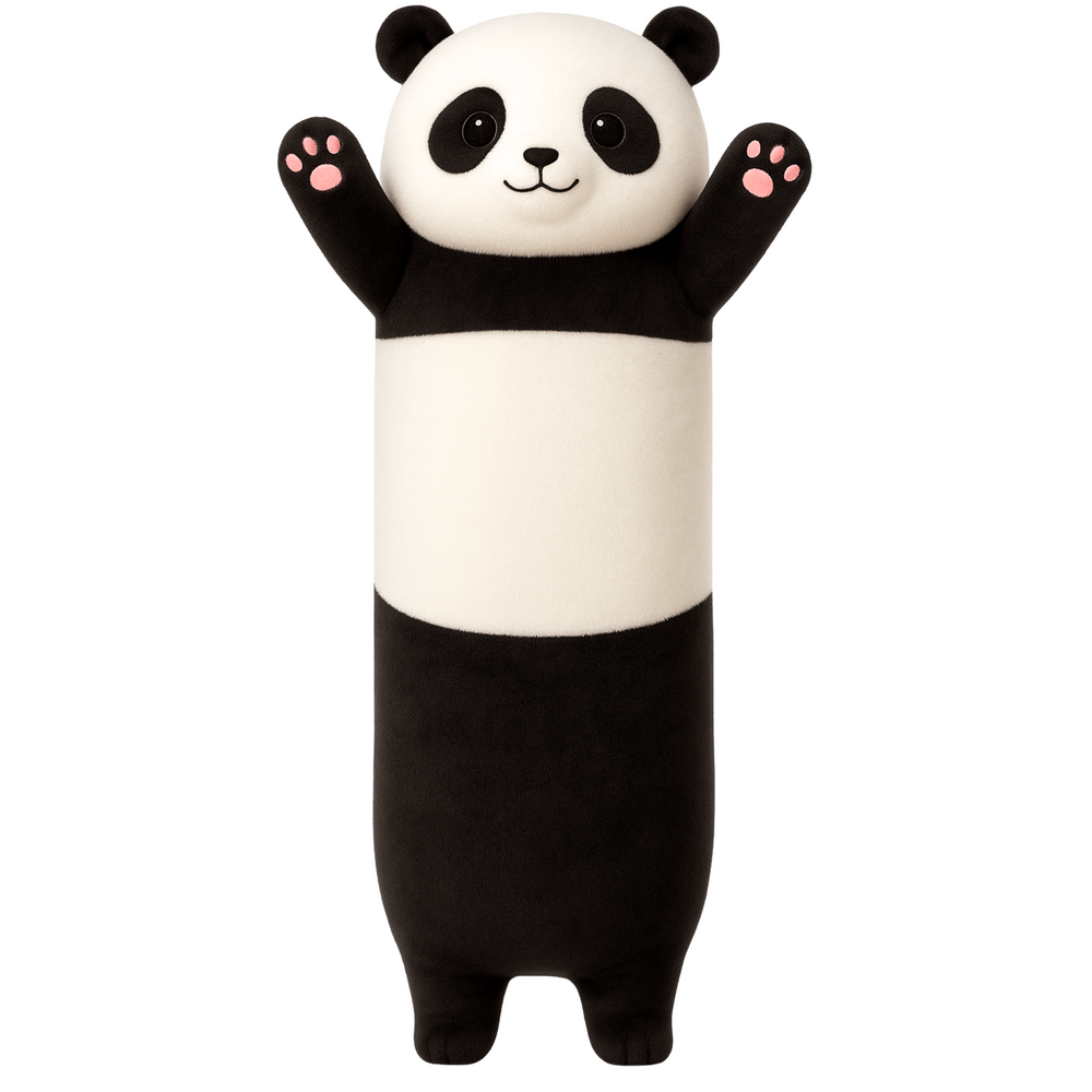 Plišana igračka i jastuk Panda 70cm – -crno/bijela