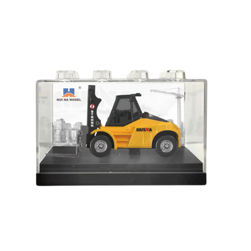 Kolekcionarski model viličara Huina 1:80 - žuti