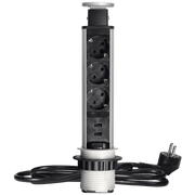 Orno Produžni kabel sa 3 x Schuko utičnice + 2 x USB, ugradbena - OR-AE-1349(GS)