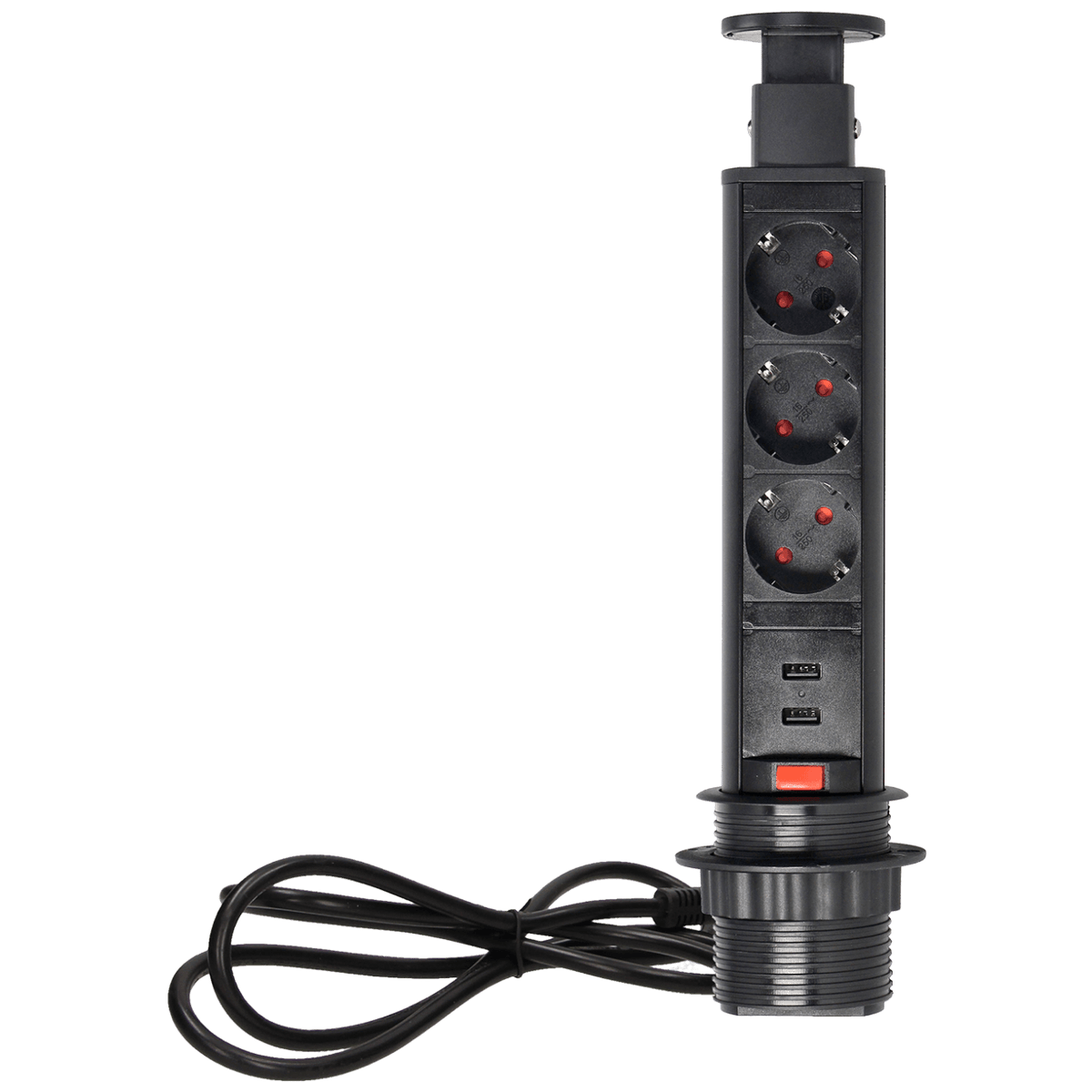 Orno Produžni kabel sa 3 x Schuko utičnice + 2 x USB, ugradbena - OR-AE-1349(GS)