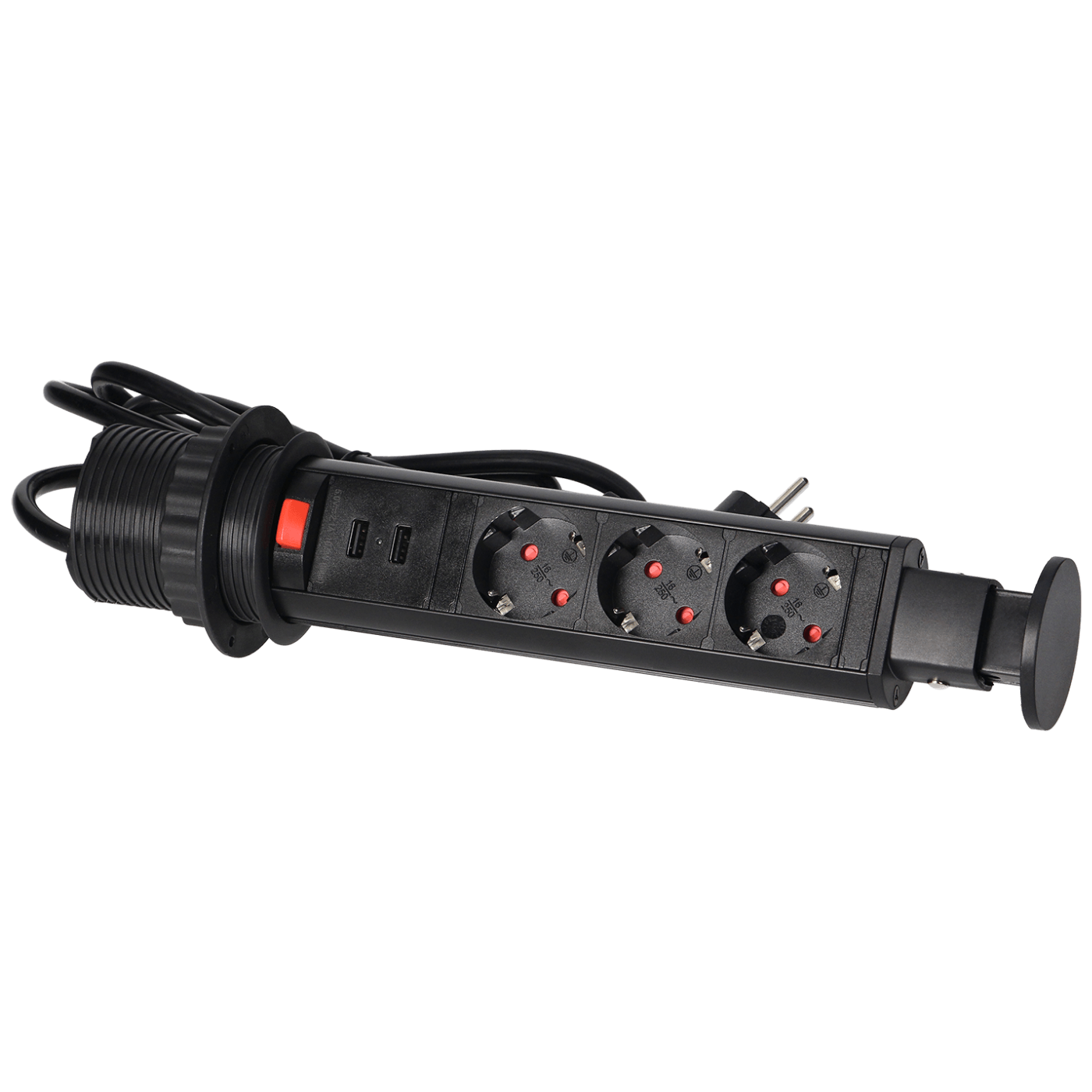 Orno Produžni kabel sa 3 x Schuko utičnice + 2 x USB, ugradbena - OR-AE-1349(GS)