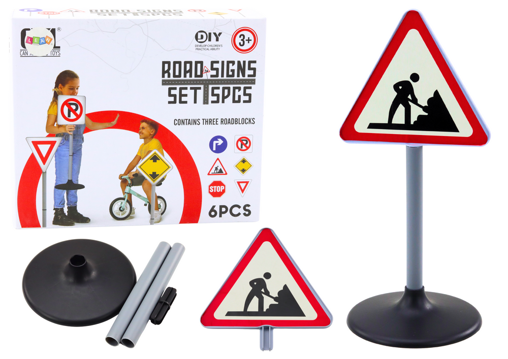Edukativni set prometnog znaka "Radovi na cesti" - 70 cm