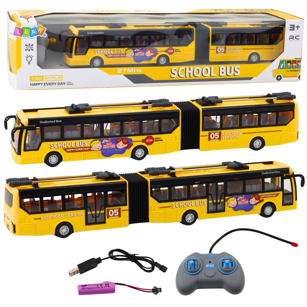 Dupli autobus na daljinsko upravljanje Trolleybus 1:32 - žuti