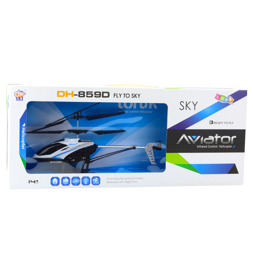 Helikopter na daljinsko upravljanje Aviator DH-859D LED 360° - plavi