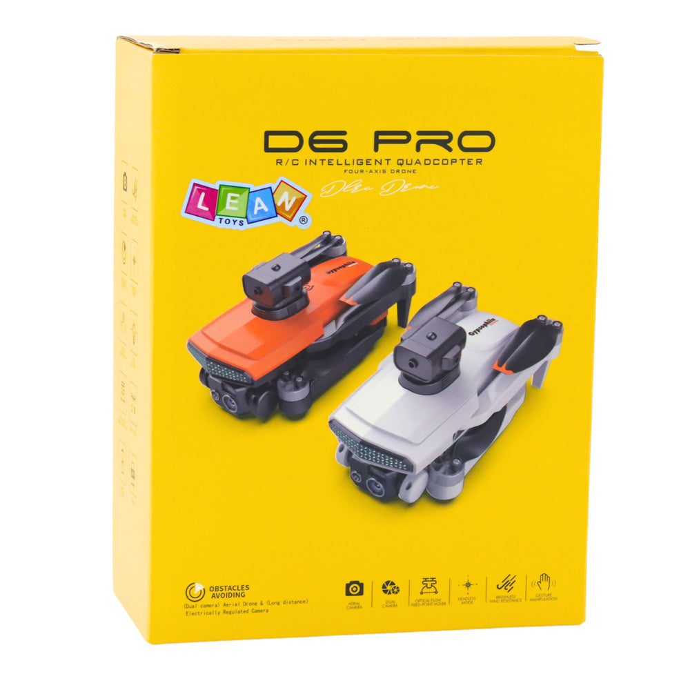 Dron na daljinsko upravljanje D6 PRO s kamerom, aplikacijom i LED svjetlom - bijeli