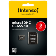 (Intenso) Micro SD Kartica 8GB Class 10 (SDHC & SDXC) sa adapterom - SDHCmicro+ad-8GB/Class10