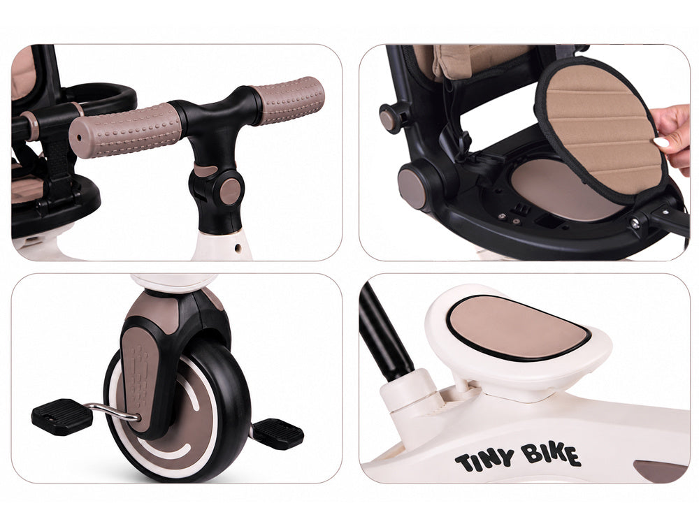 Tricikl Tiny Bike GrowUp 5u1 brown