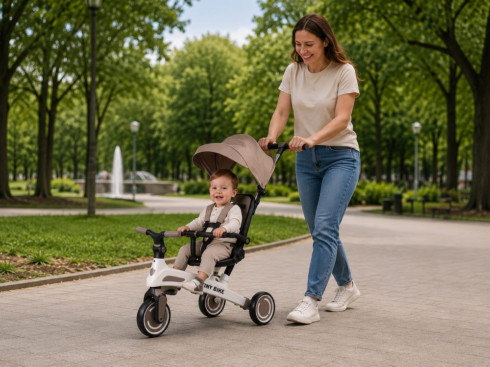 Tricikl Tiny Bike GrowUp 5u1 brown