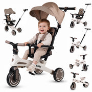 Tricikl Tiny Bike GrowUp 5u1 brown
