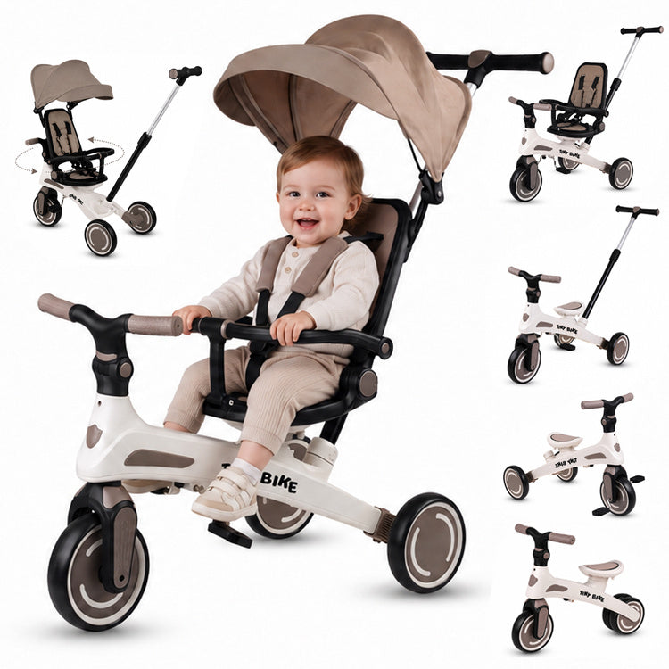 Tricikl Tiny Bike GrowUp 5u1 brown