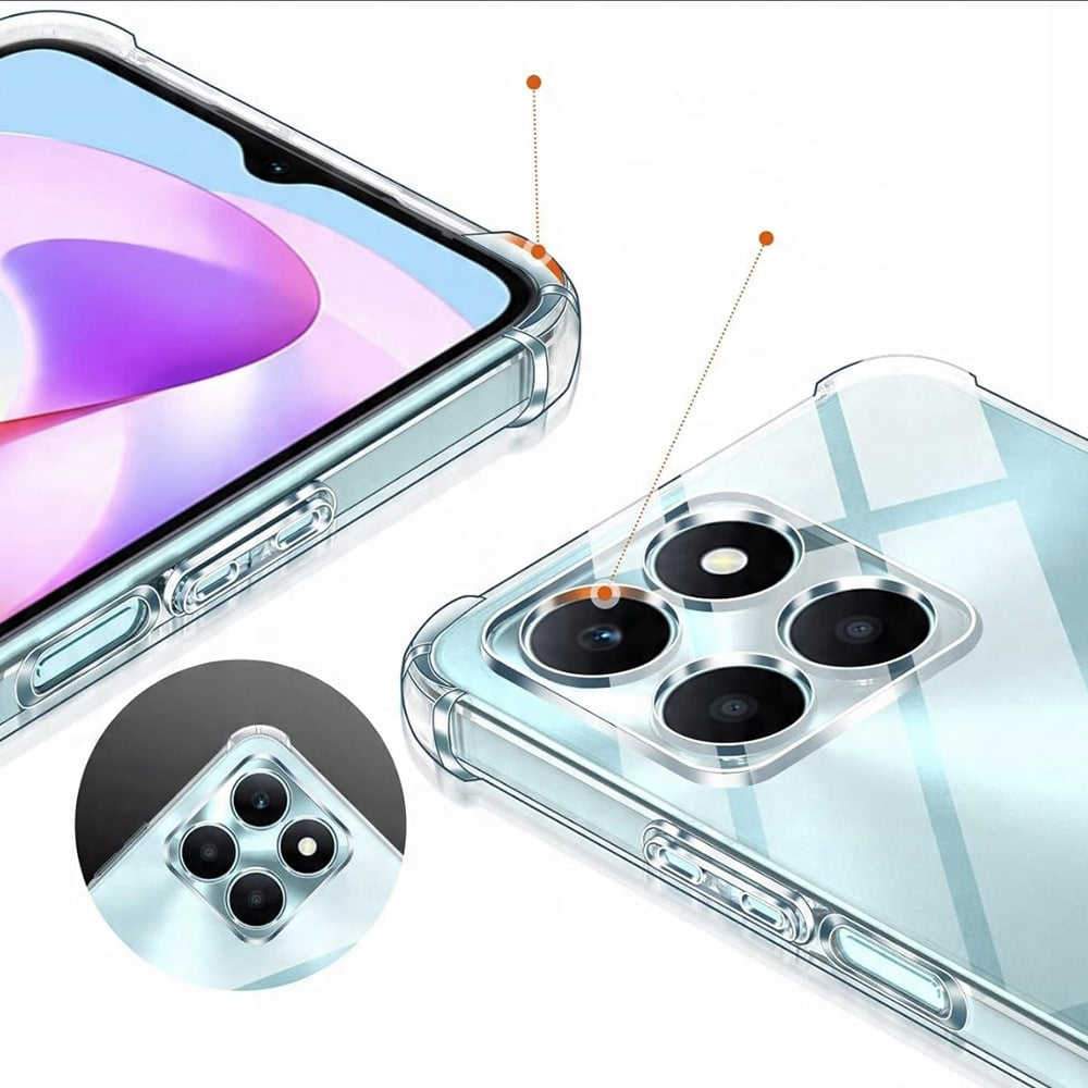Techsuit Shockproof Clear Silicone prozirna maskica otporna na udarce za Honor X6c