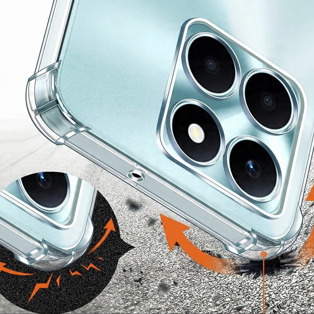 Techsuit Shockproof Clear Silicone prozirna maskica otporna na udarce za Honor X6c