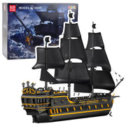 Kockice za slaganje piratskog broda od 5266 elemenata - crni